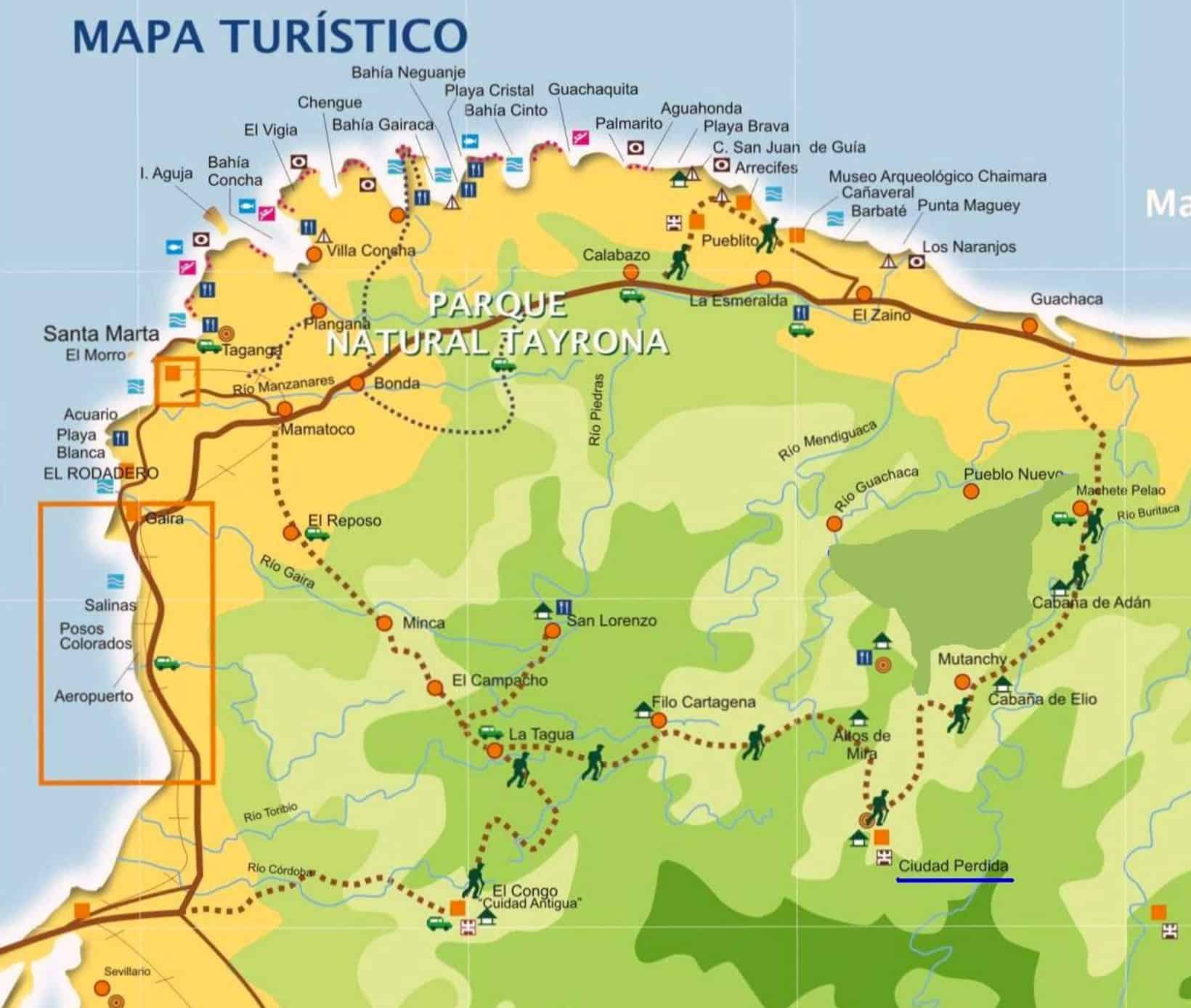 Tayrona Park Map
